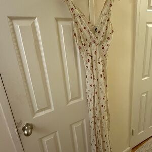Realisation Par White and Red Floral Maxi Dress